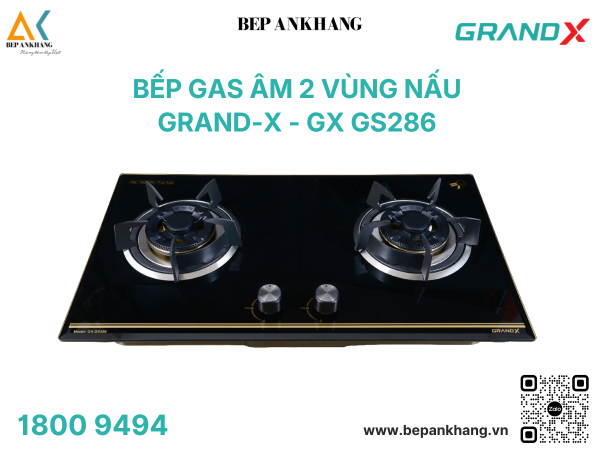 Bếp gas 2 vùng nấu Grand X GX GS286